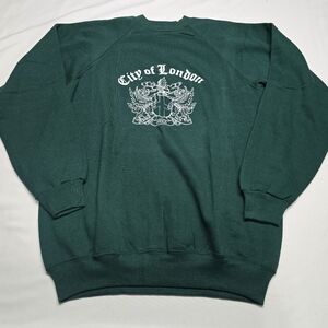 Vintage 80's City Of London Crest Souvenir Crewneck Sweatshirt XL USA